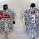 Tank Dell Texans Arctic Camo Salute to Service Baseball Jersey