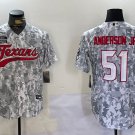 Will Anderson Jr Texans Arctic Camo Salute to Service Baseball Jersey