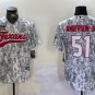 Will Anderson Jr Texans Arctic Camo Salute to Service Baseball Jersey