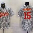 Patrick Mahomes II Chiefs Arctic Camo Salute to Service Baseball Jersey