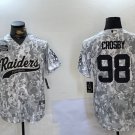 Maxx Crosby Raiders Arctic Camo Salute to Service Baseball Jersey