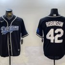 Jackie Robinson Dodgers Black Fashion Replica Jersey