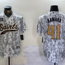 Alvin Kamara Saints Arctic Camo Salute to Service Baseball Jersey