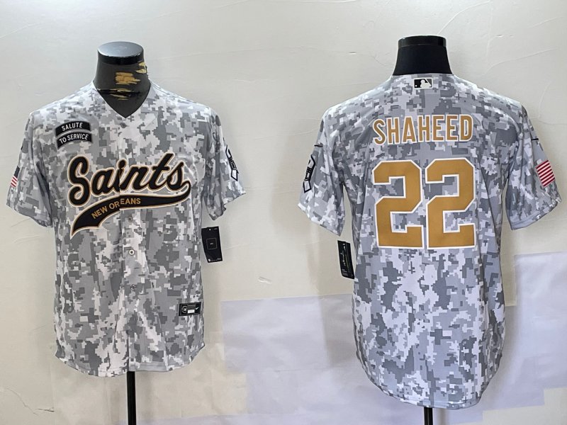 Rashid Shaheed Saints Arctic Camo Salute to Service Baseball Jersey