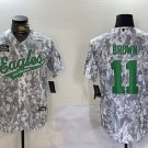 A.J. Brown Eagles Arctic Camo Salute to Service Baseball Jersey