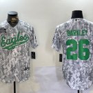 Saquon Barkley Eagles Arctic Camo Salute to Service Baseball Jersey