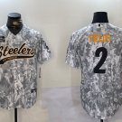 Justin Fields Steelers Arctic Camo Salute to Service Baseball Jersey