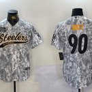 T.J. Watt Steelers Arctic Camo Salute to Service Baseball Jersey