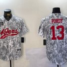 Brock Purdy 49ers Arctic Camo Salute to Service Baseball Jersey