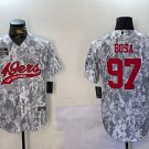 Nick Bosa 49ers Arctic Camo Salute to Service Baseball Jersey