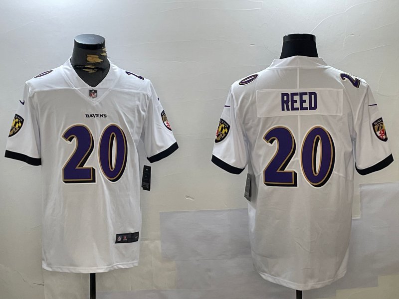 Ed Reed Ravens White Jersey