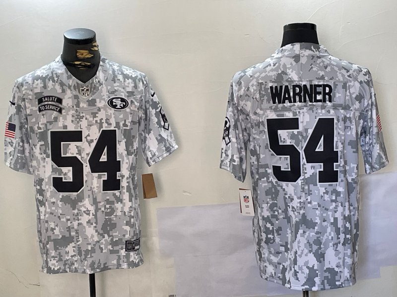 Fred Warner 49ers Arctic Camo Salute to Service Limited Jersey