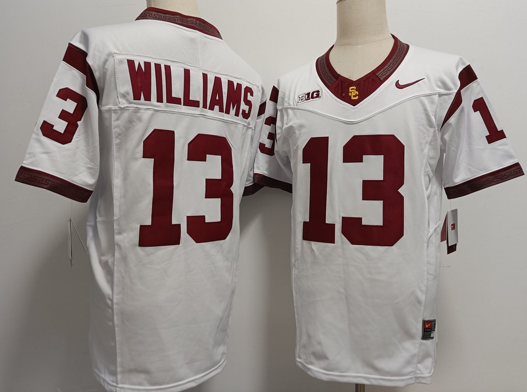 Caleb Williams Trojans White Limited Jerseys