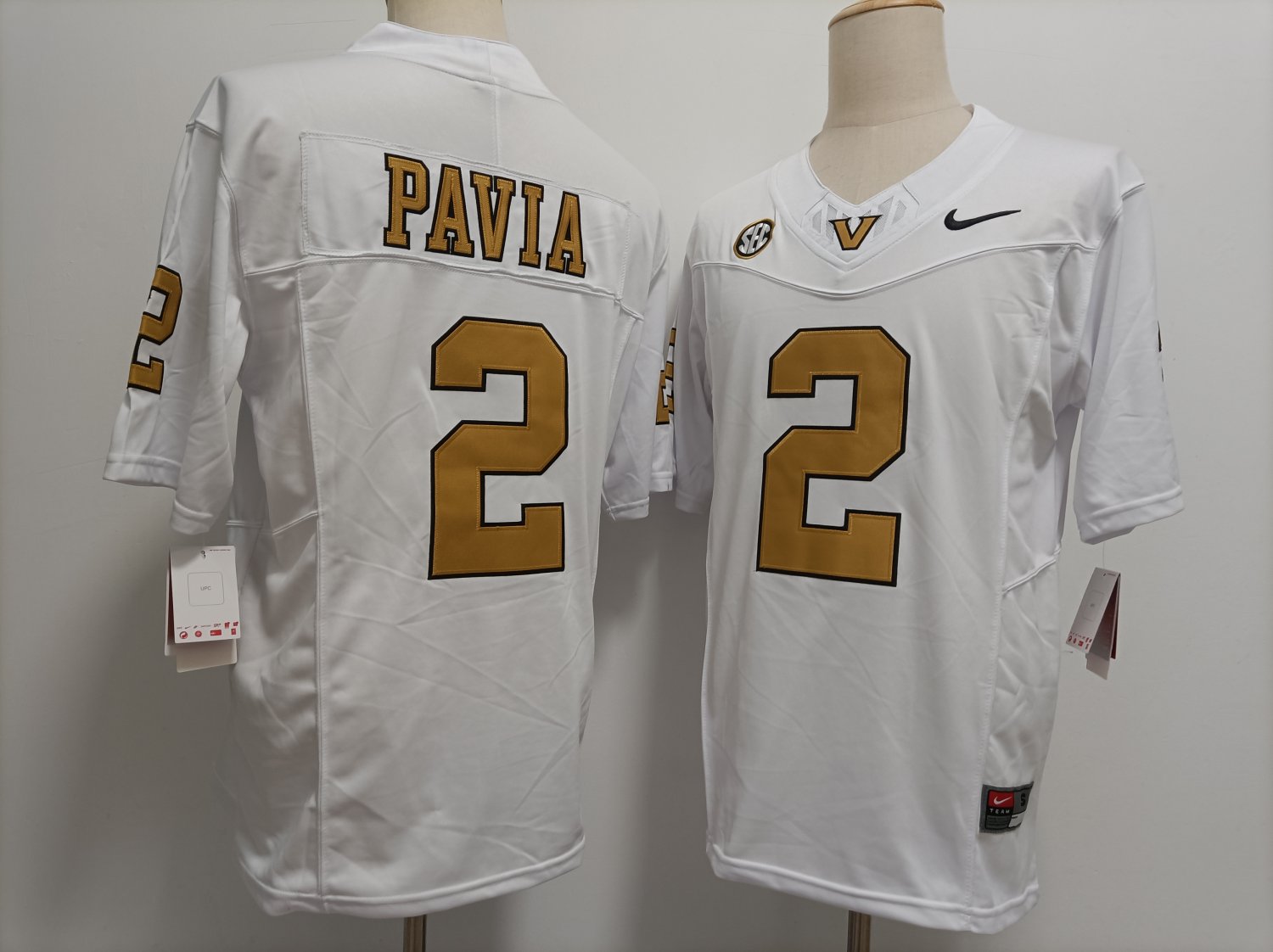 Diego Pavia Commodores White Gold Limited Jersey