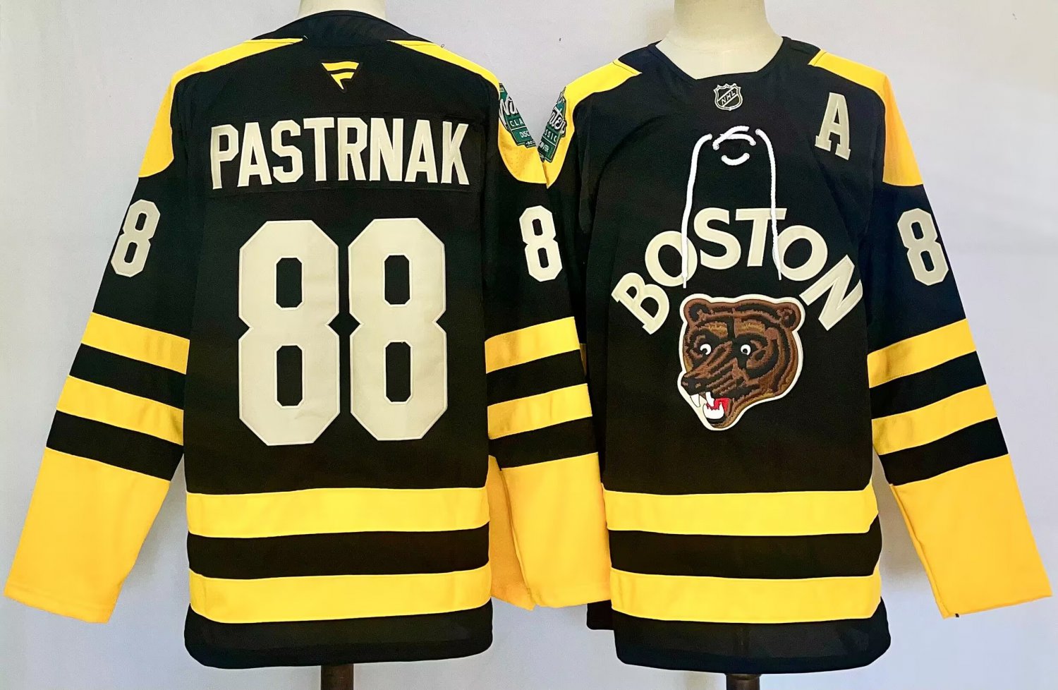 David Pastrnak Bruins Winter Classic Black Breakaway Jersey