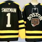 Jeremy Swayman Bruins Winter Classic Black Breakaway Jersey