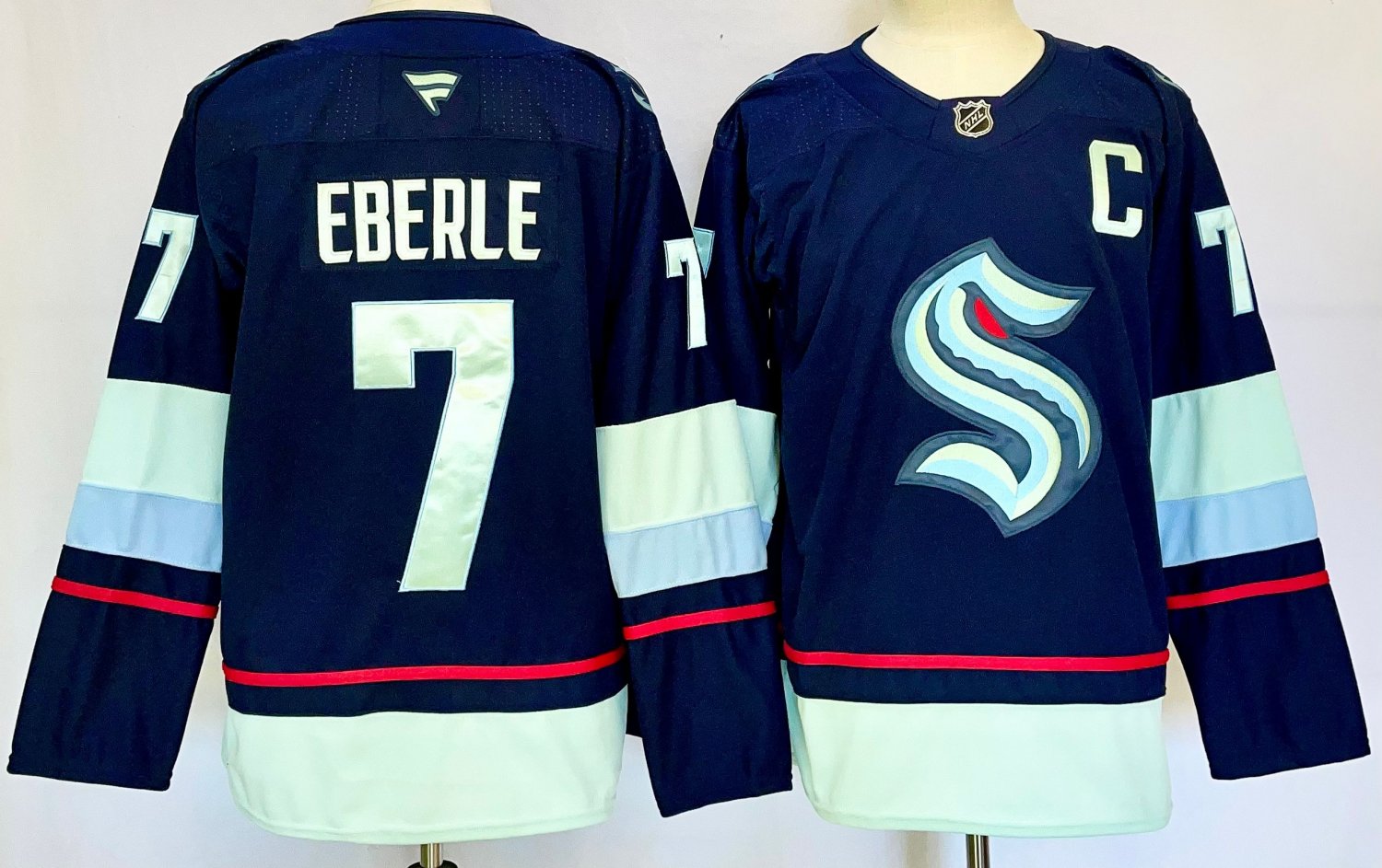 Jordan Eberle Home Kraken Navy Breakaway Jersey