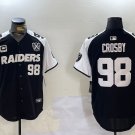 Maxx Crosby Raiders Black White Baseball Jersey