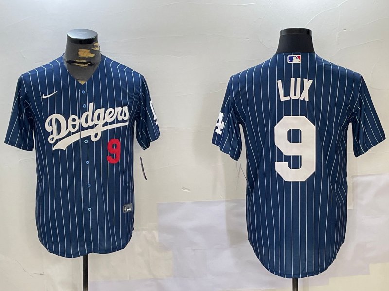 Gavin Lux Dodgers Navy Throwback Replica Jersey