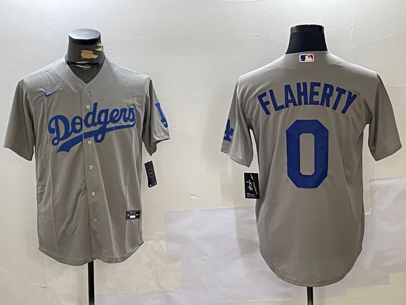 Jack Flaherty Dodgers Grey Road Replica Jersey