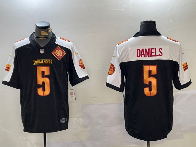 Jayden Daniels Commanders Black Thanksgiving Limited Jersey