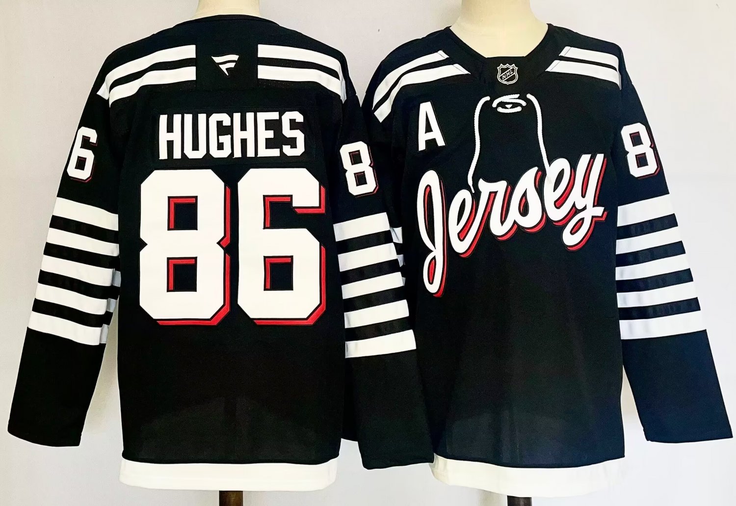 Jack Hughes Devils Black Alternate Breakaway Jersey