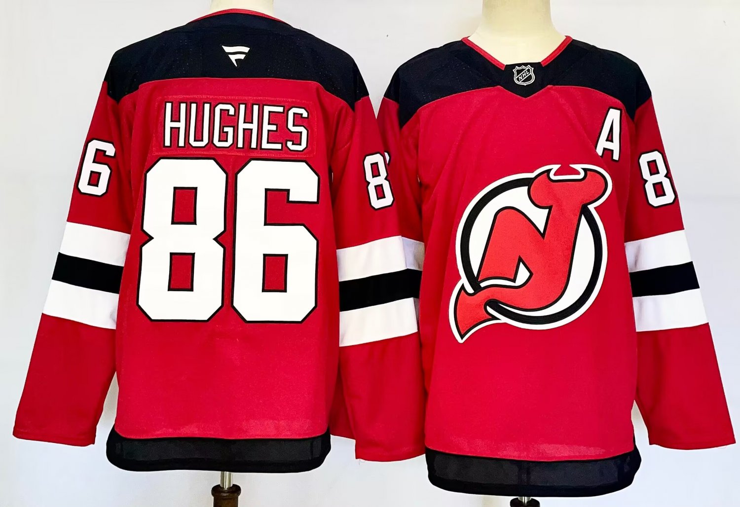 Jack Hughes Devils Red Home Breakaway Jersey