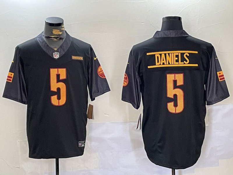 Jayden Daniels Commanders Black Limited Jersey
