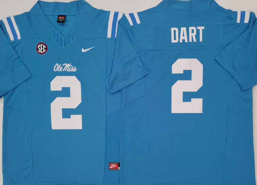 Jaxson Dart Rebels Light Blue Limited Jersey
