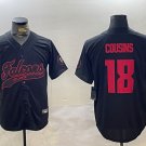 Kirk Cousins Falcons Black Baseball Jersey
