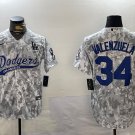 Fernando Valenzuela Dodgers Camo Salute to Service Baseball Jersey
