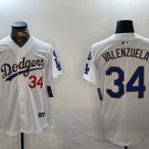 Fernando Valenzuela Dodgers White Gold Champions Jersey