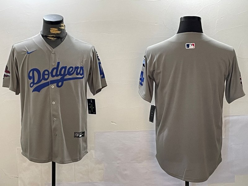 Team Dodgers Gray Alternate Champions Jersey
