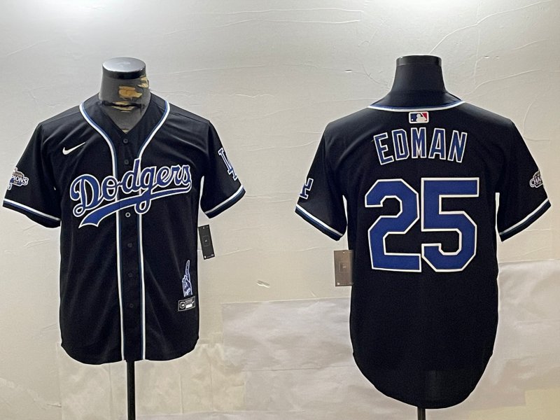 Tommy Edman Dodgers Black Royal Fashion Jersey