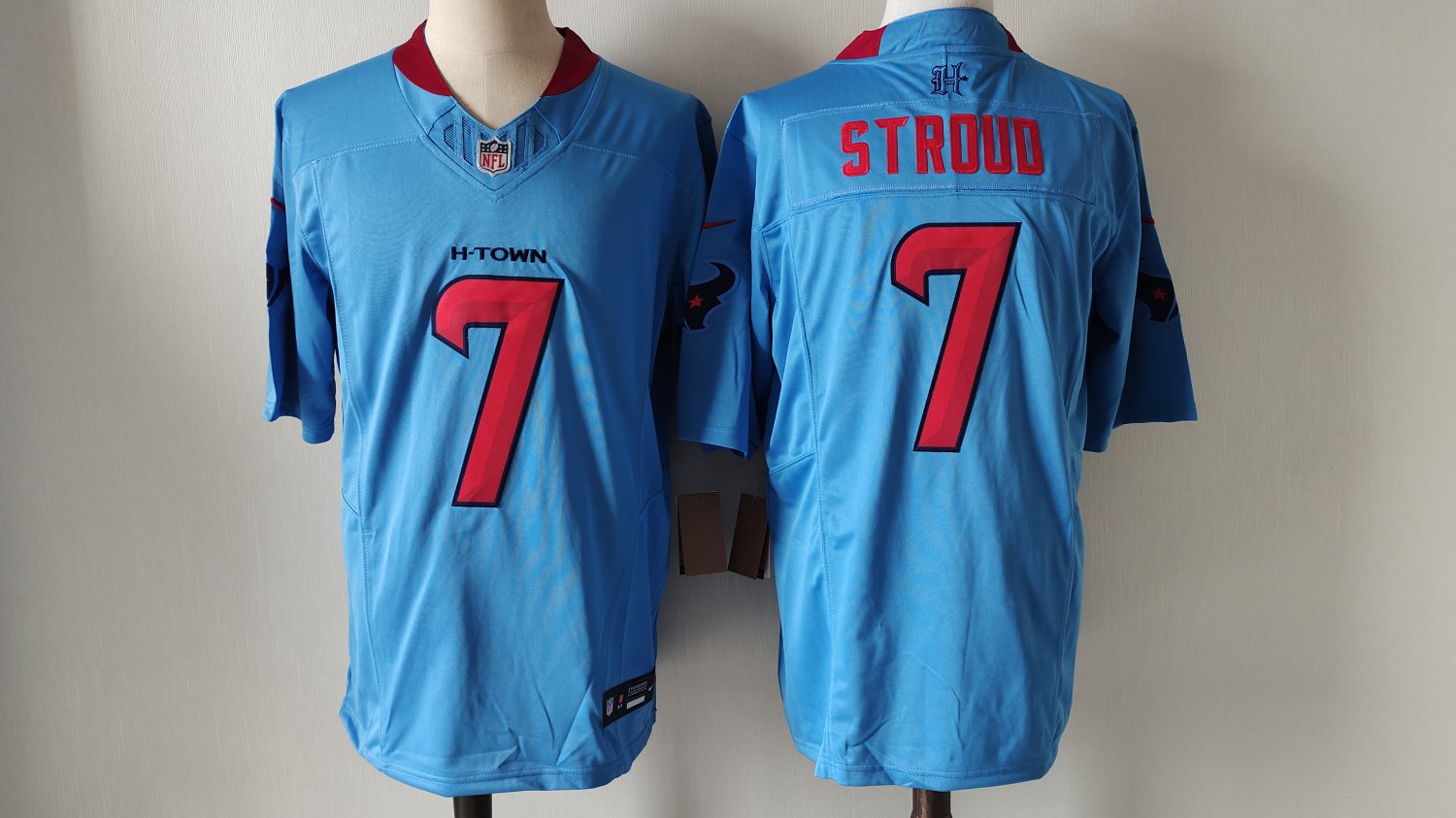 CJ Stroud Texans Light Blue Limited Jersey
