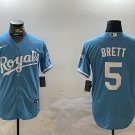 George Brett Royals Light Blue Alternate Replica Jersey
