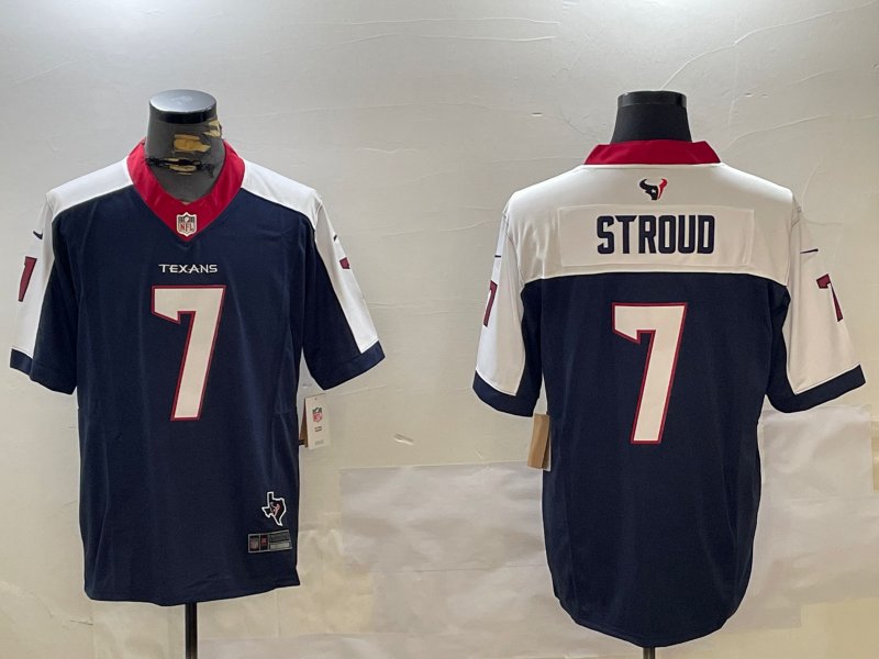 CJ Stroud Texans Navy White Thanksgiving Limited Jersey