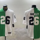 Saquon Barkley Eagles Green White Split Jersey