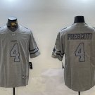 Dak Prescott Cowboys Heather Grey Throwback Jersey