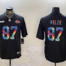 Travis Kelce Chiefs Black Rainbow Fashion Jersey