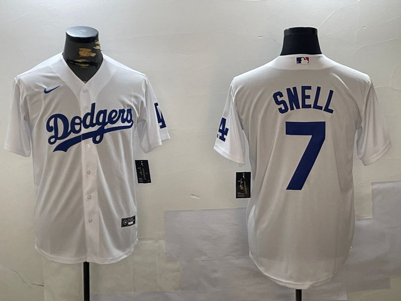 Blake Snell Dodgers White Home Replica Jersey