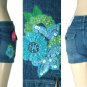 Arizona - Premium Missy / Plus Stretch Denim Shorts with Embroidered Sequin Flower Design