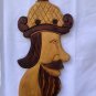 Wall Hanging Wooden Carved Fork And Spoon 2pcs set