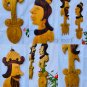 Wall Hanging Wooden Carved Fork And Spoon 2pcs set