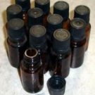 One Dozen 1 Oz. Amber Euro-Dropper Aromatherapy Bottles