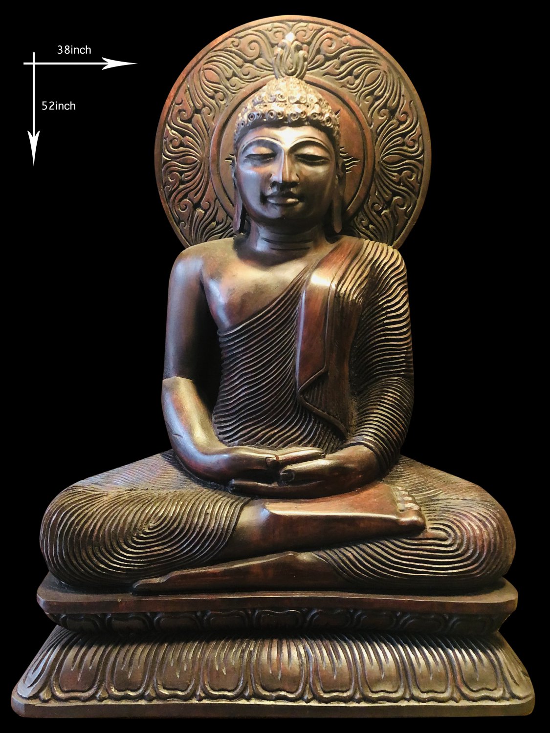 The Wooden Sitting Buddha statue Large Size Special Discount