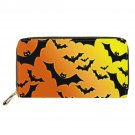 KBDB1901Z21_Women's Long Wallet Halloween Cartoon Bat Pattern Print Casual Shopping Bank Card Holder