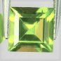 PERIDOT GEM PRINCESS CUT LIME GREEN FACETED GENUINE GEMSTONE NATURAL SQUARE 4mm