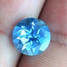 SWISS BLUE TOPAZ ROUND CUT LIGHT BLUE BRAZIL GEM GENUINE NATURAL FACETED NICE