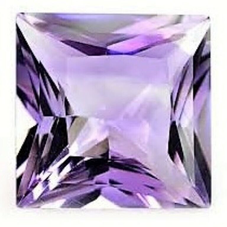 AMETHYST GEM PRINCESS CUT PURPLE BRAZIL GENUINE GEMSTONE NATURAL SQUARE NICE 5mm